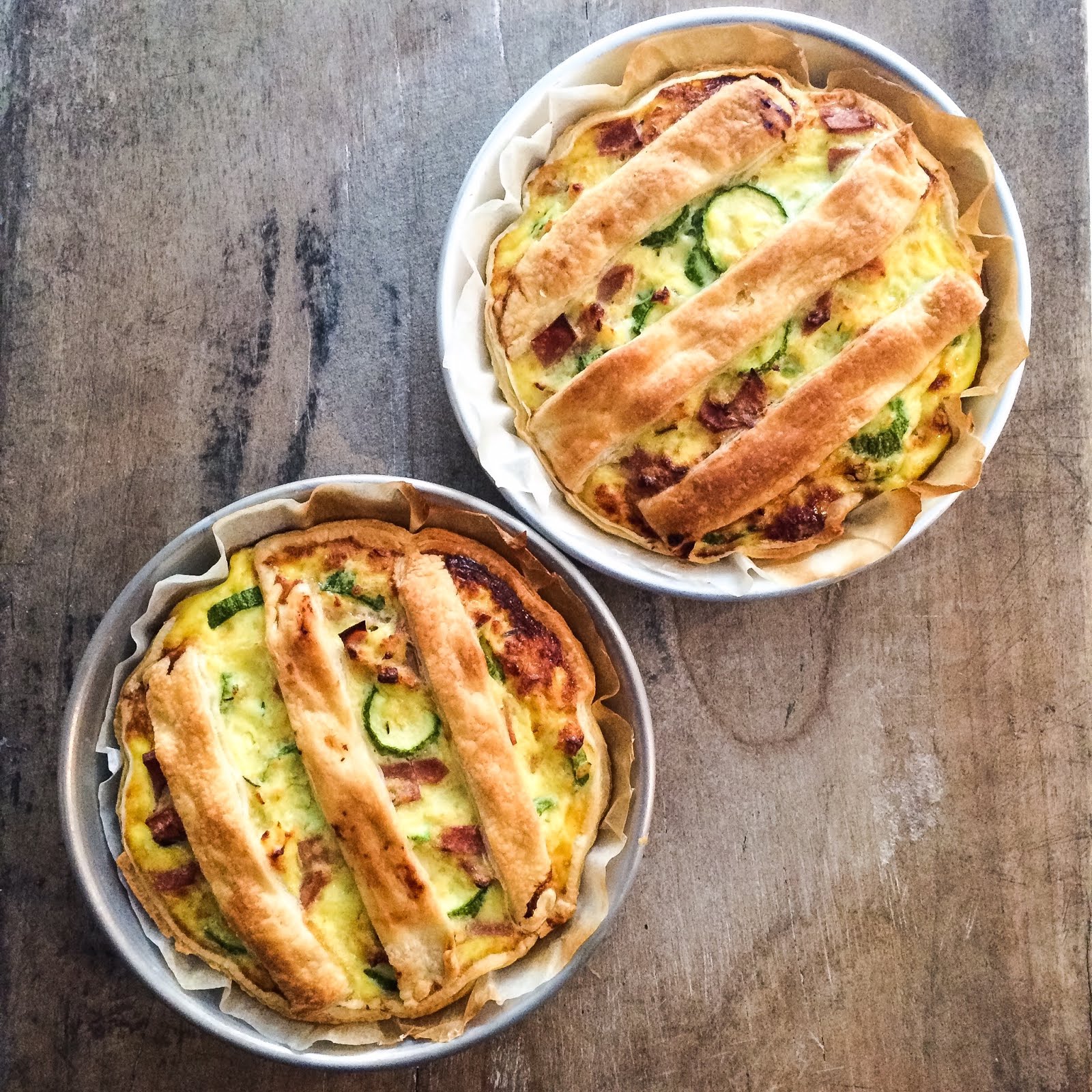 Tortine con zucchine e mortadella
