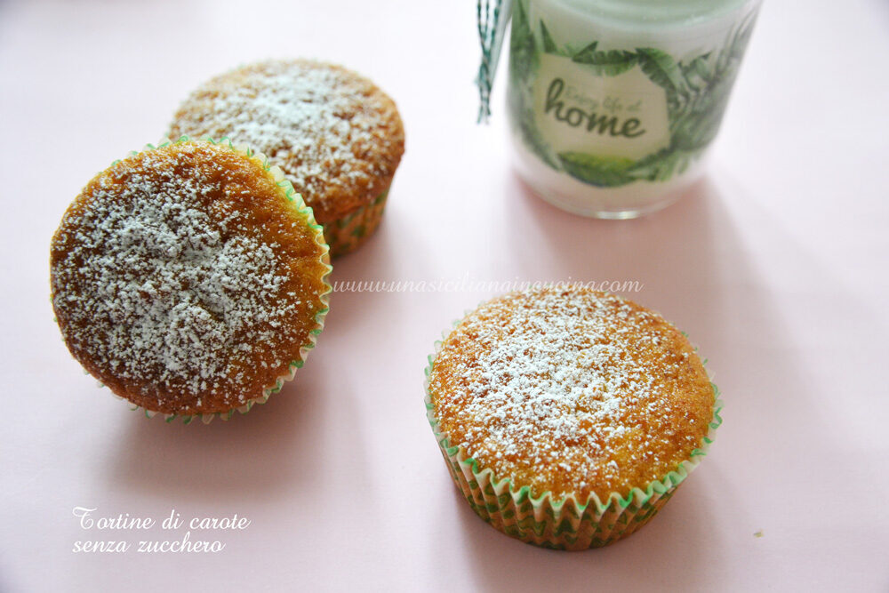 Tortine di carote senza zucchero