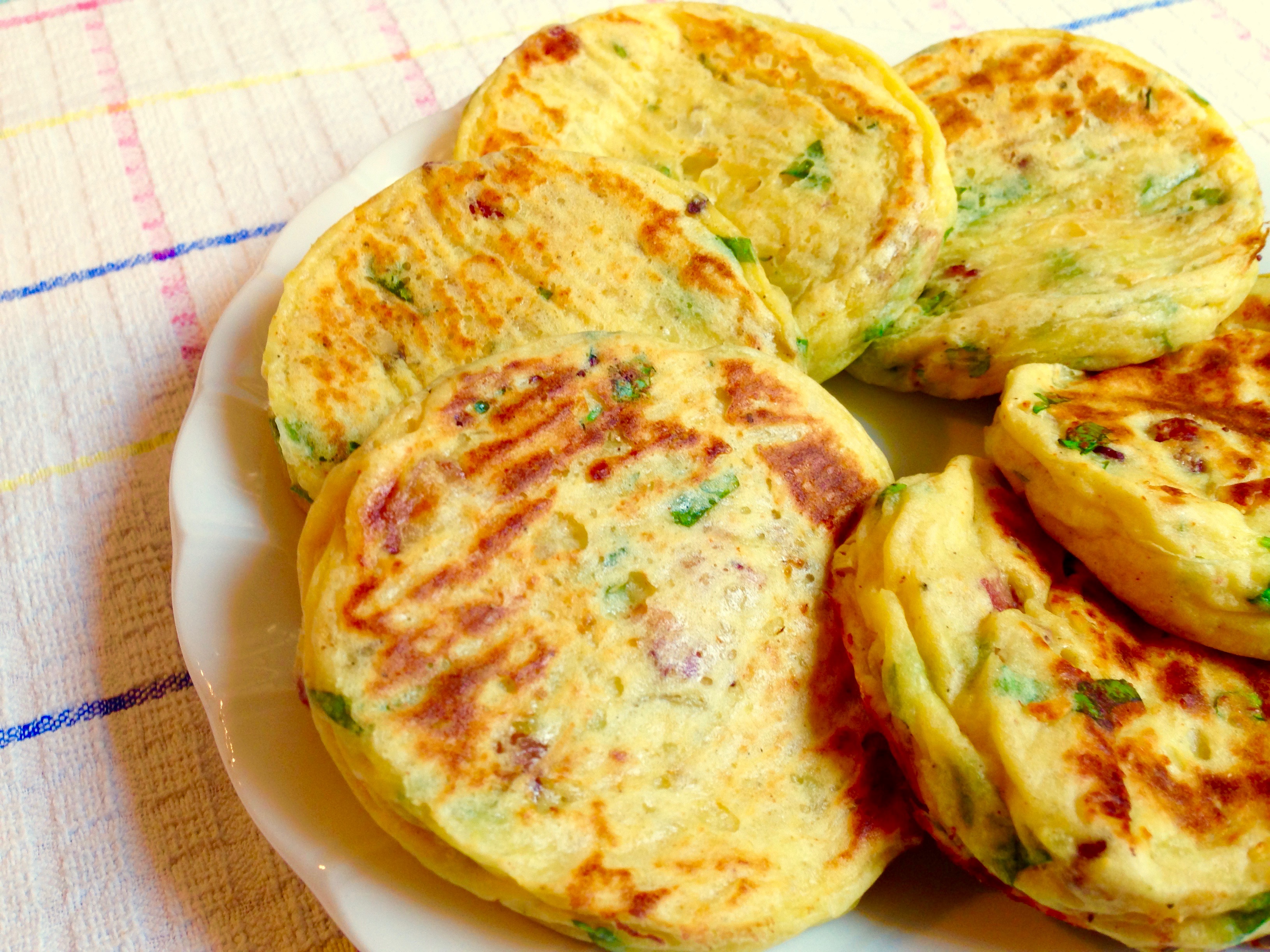 Tortine di patate con pancetta