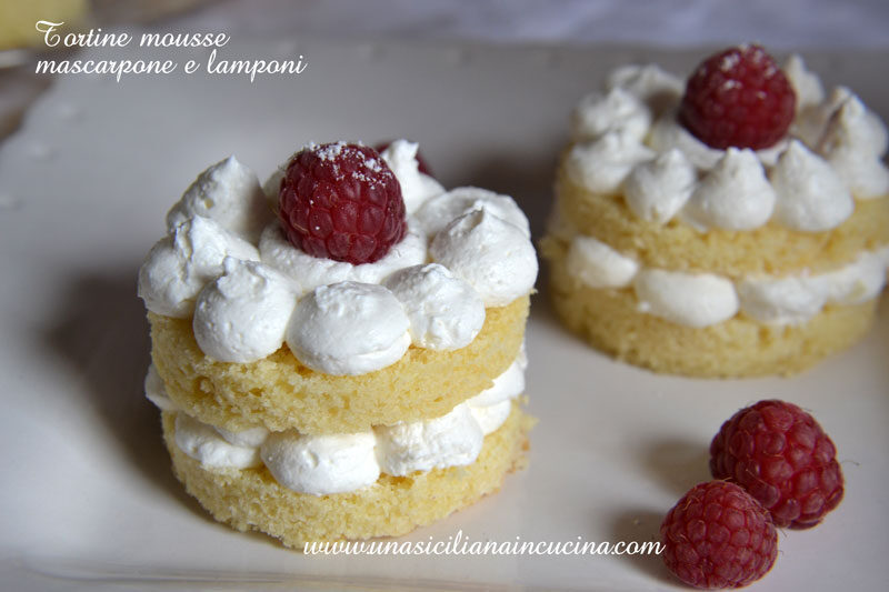 Tortine mousse mascarpone lamponi
