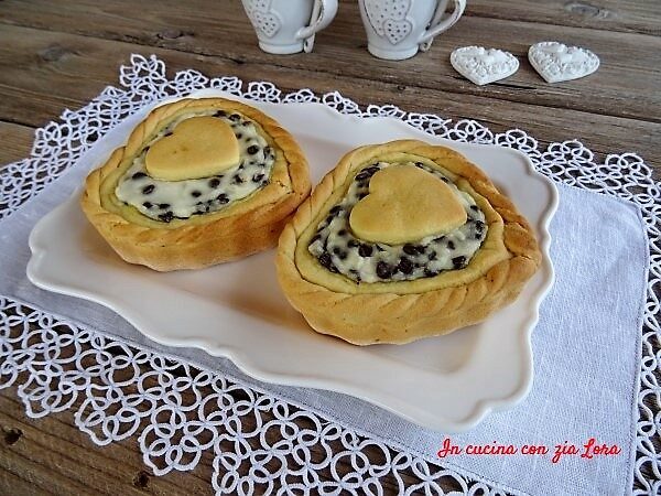 Tortine san valentino ricotta e cioccolato