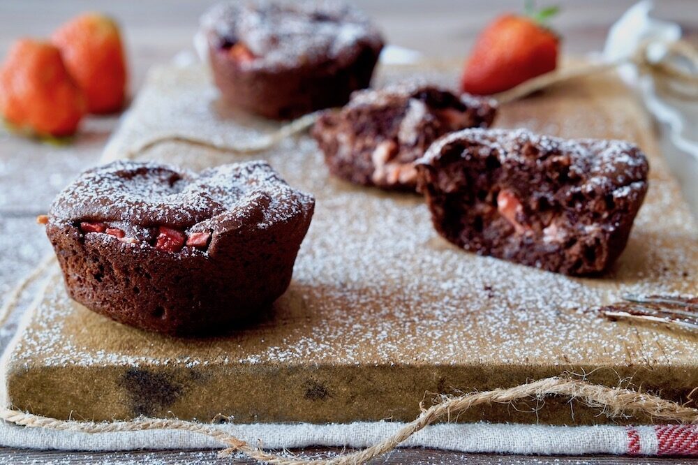 Tortini al cioccolato e fragole