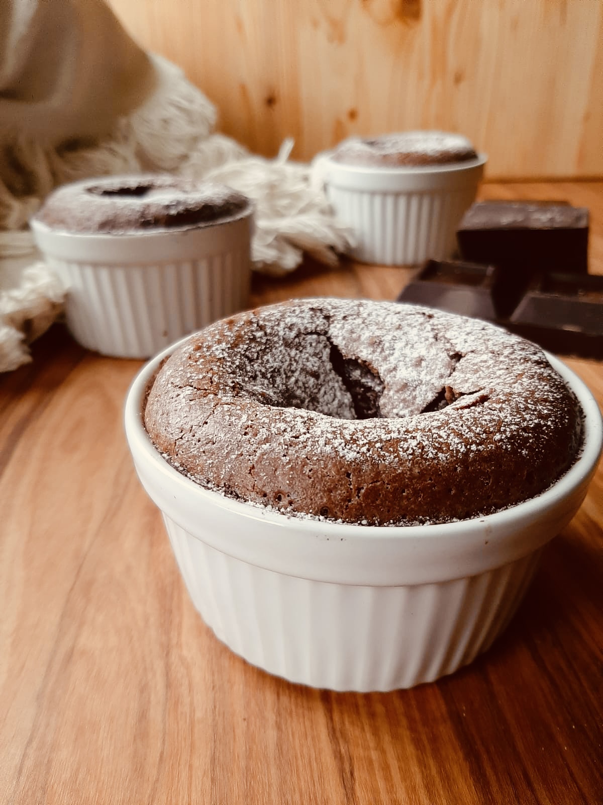 Tortini cioccolato e arancia con cuore morbido