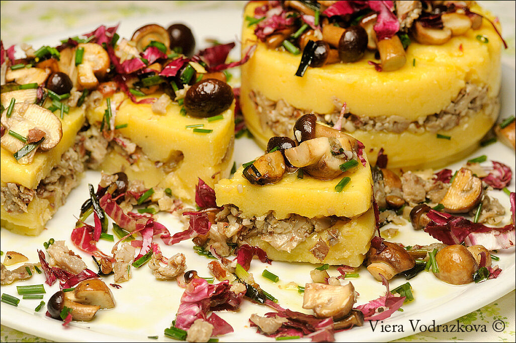 Tortini di polenta con mix di funghi senza glutine