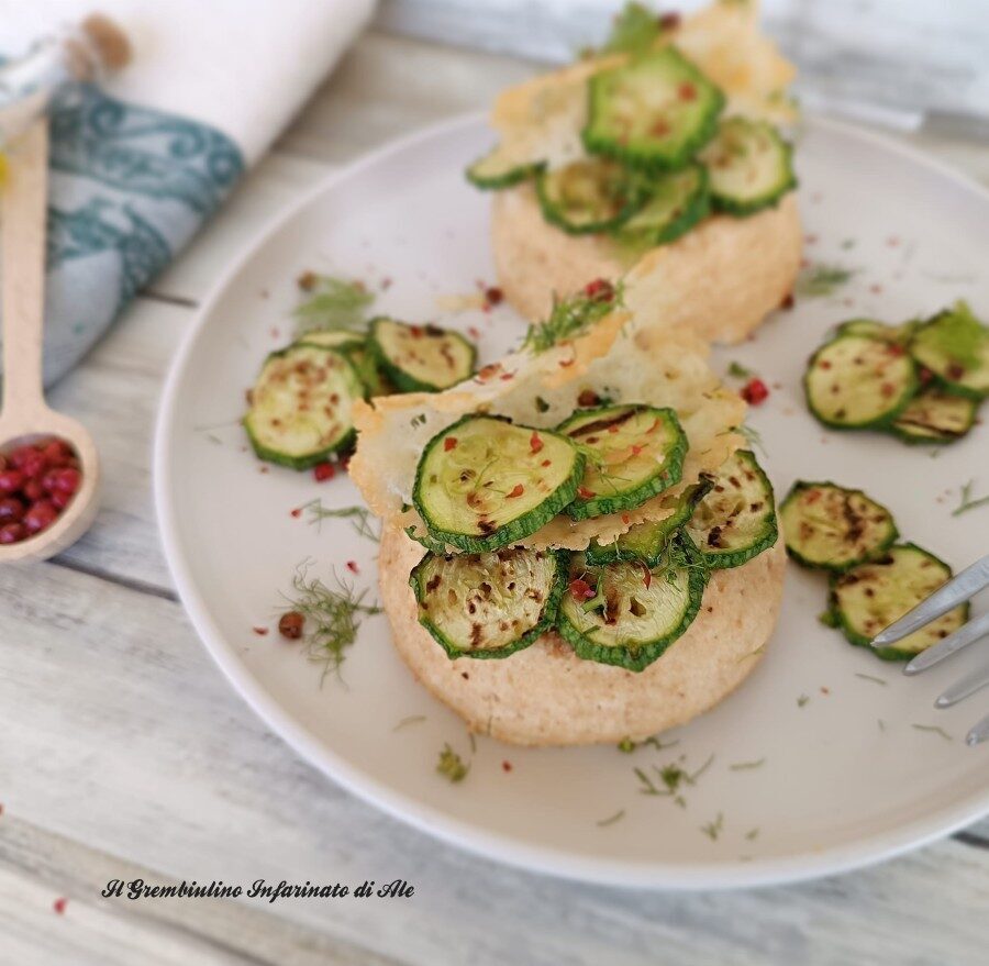 Tortino alla  ricotta e zucchine grigliate