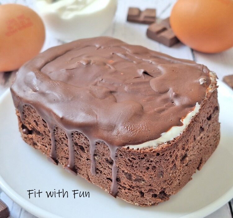 Tortino cocco cacao e cioccolato proteico e low carb