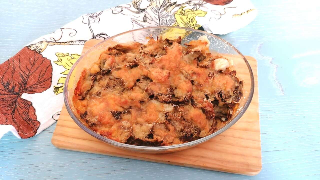 Tortino di carciofi al formaggio, cotto in forno