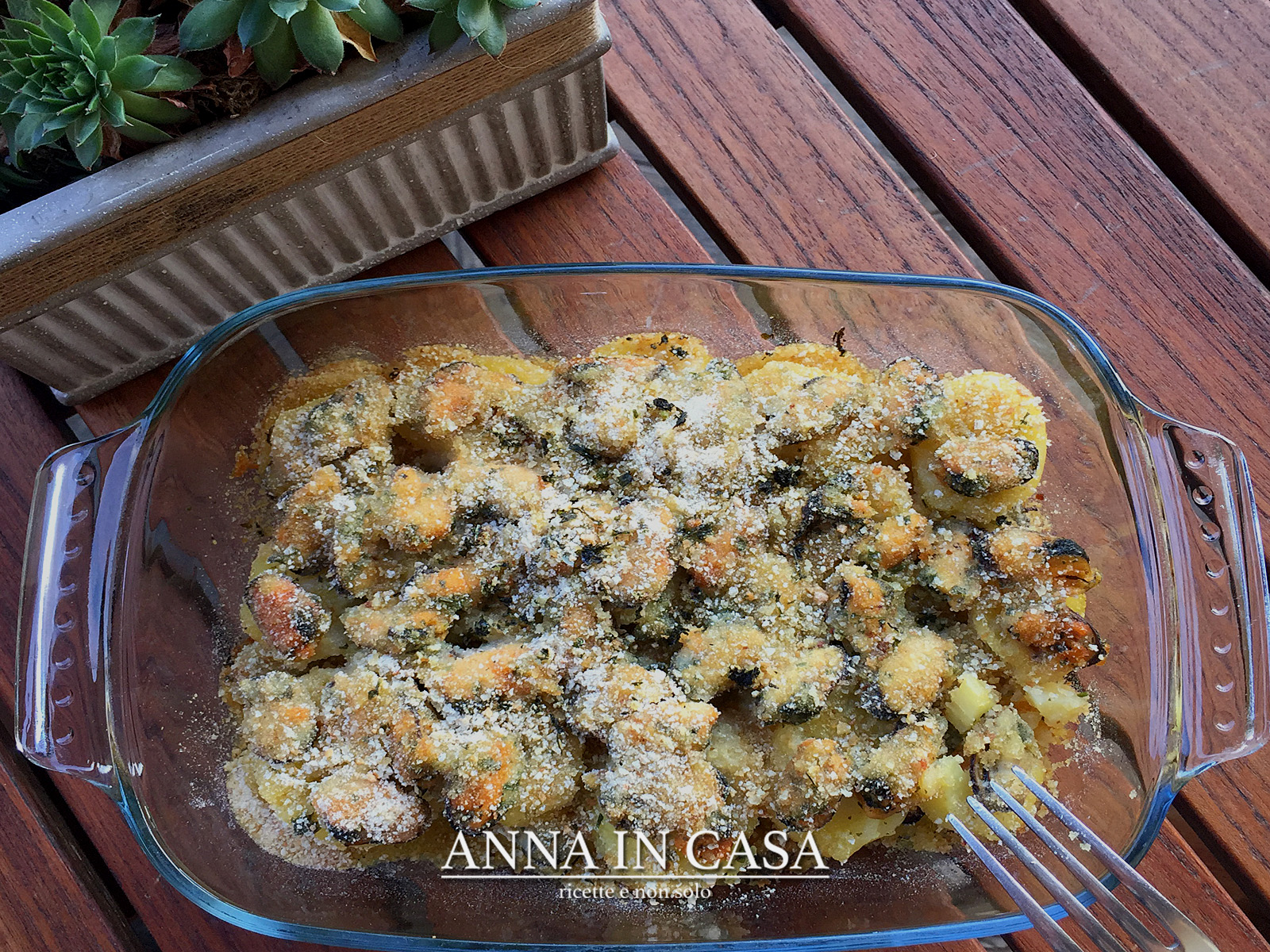 Tortino di cozze e patate al forno – ricetta passo passo