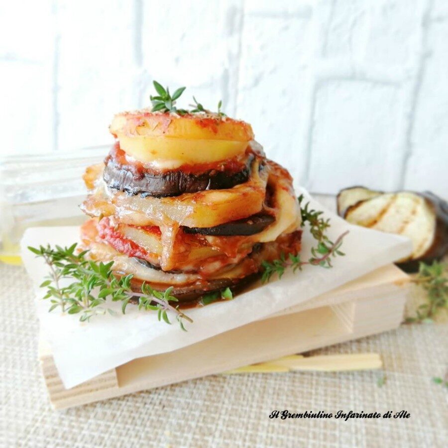 Tortino di melanzane e patate