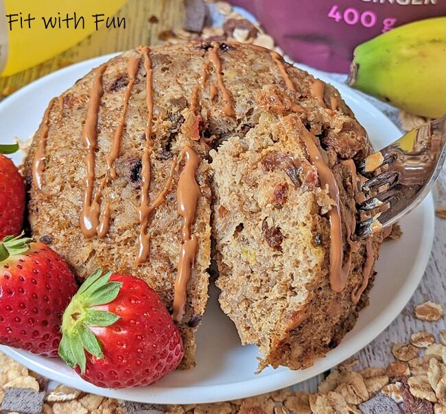 Tortino di muesli al microonde 4 ingredienti proteico