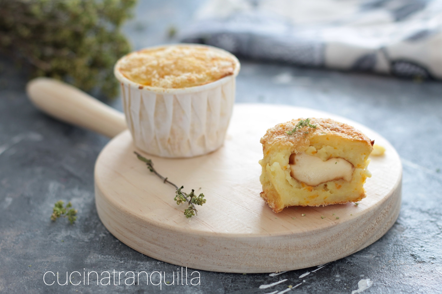 Tortino di patate e carote farcito