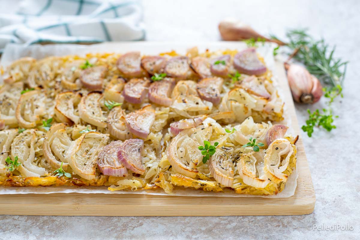 Tortino di patate e cipolle