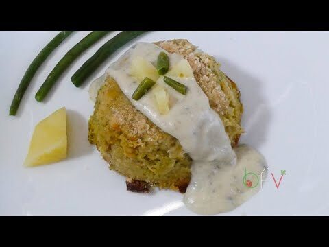 TORTINO DI PATATE E FAGIOLINI CON FONDUTA AL FORMAGGIO [videoricetta]