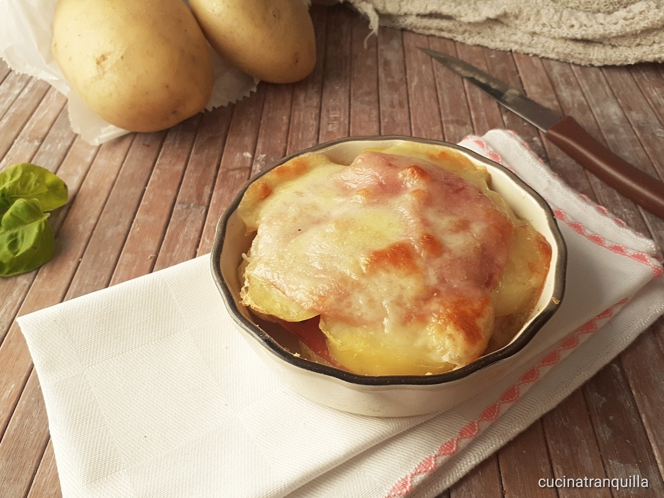 Tortino di patate e mortadella