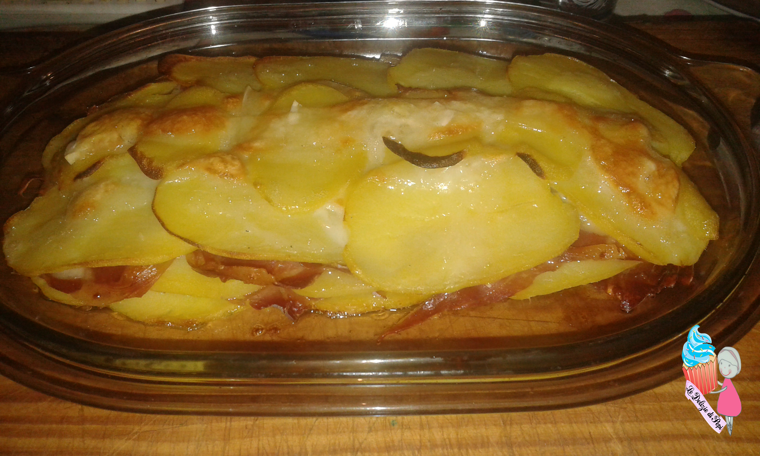 Tortino di patate e prosciutto crudo