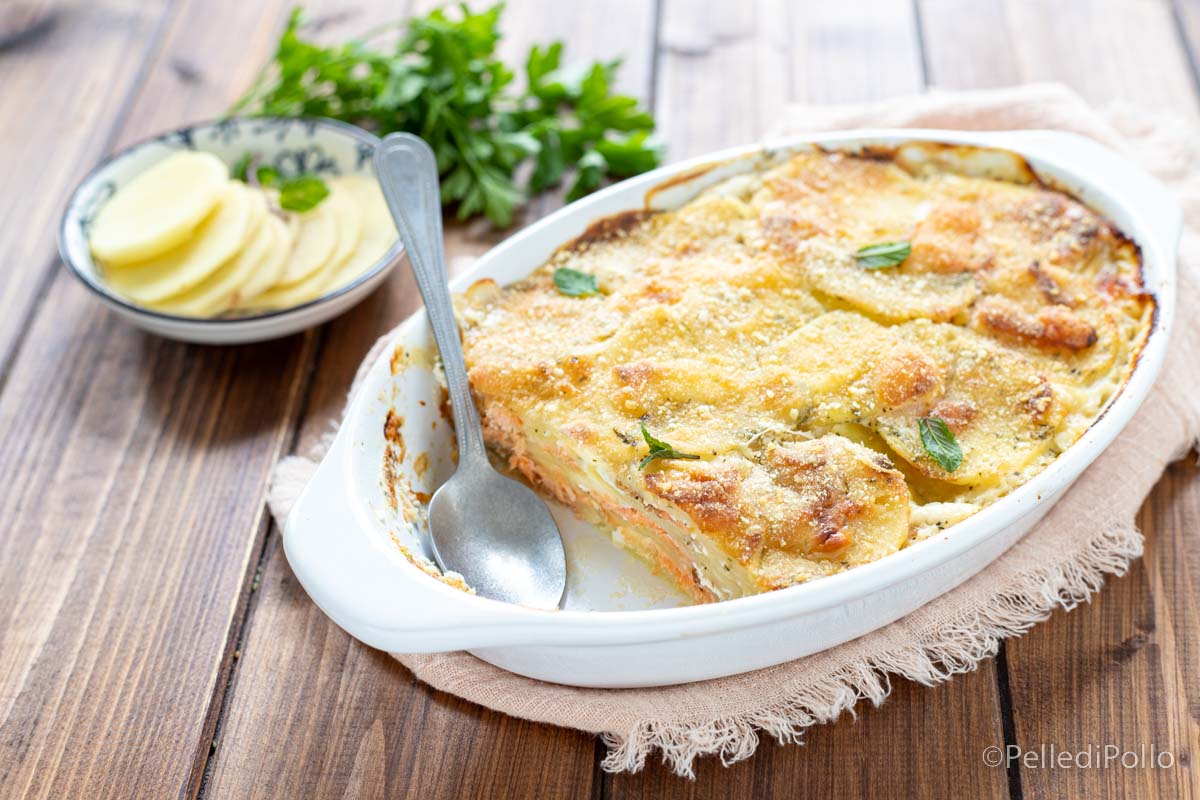 Tortino di patate e salmone affumicato