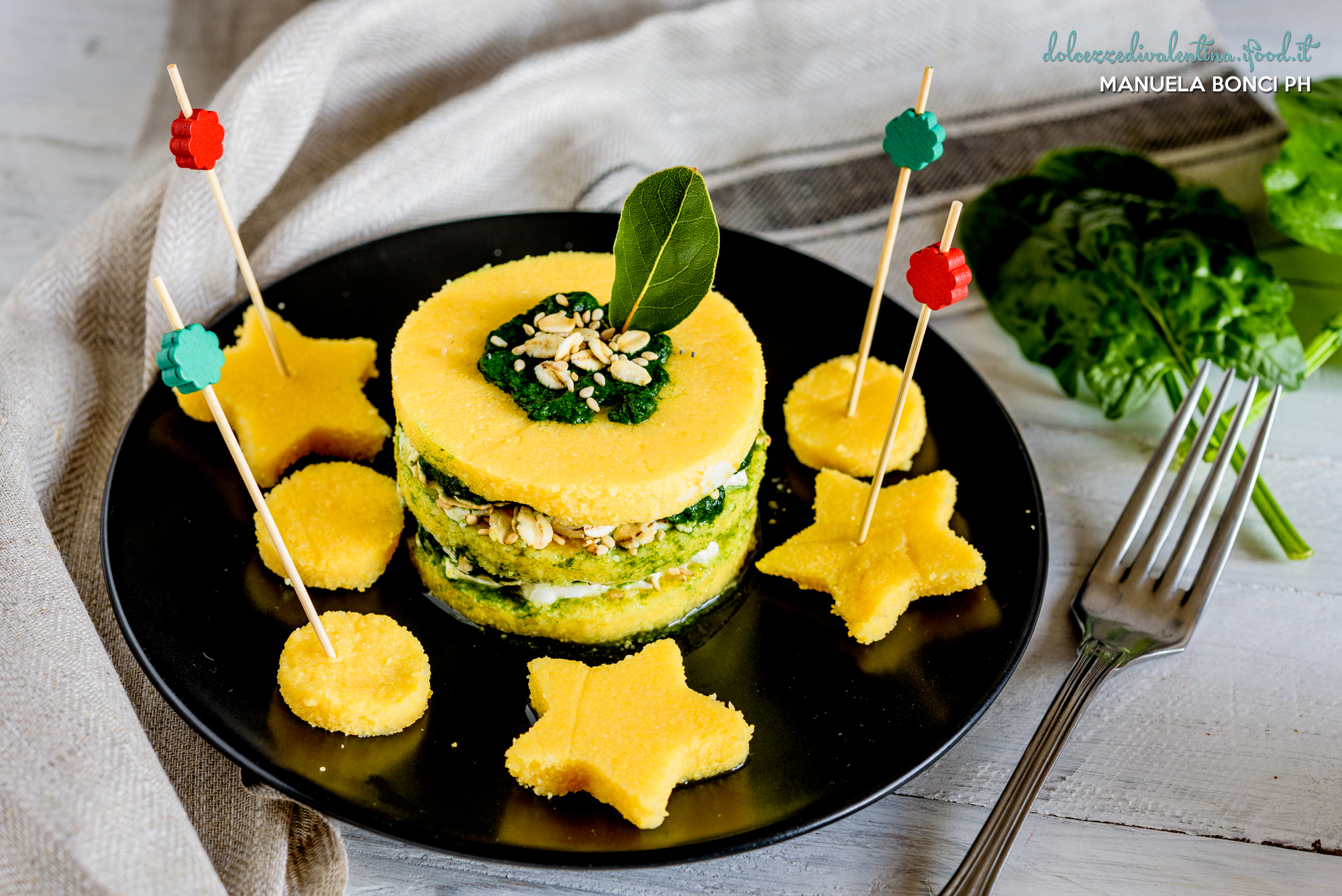 Tortino di polenta vegetariano