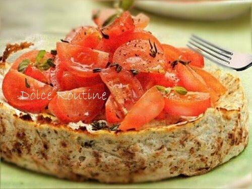 Tortino di ricotta con pomodoro