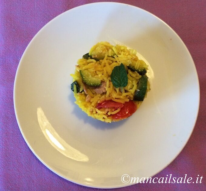 Tortino di riso basmati alla curcuma