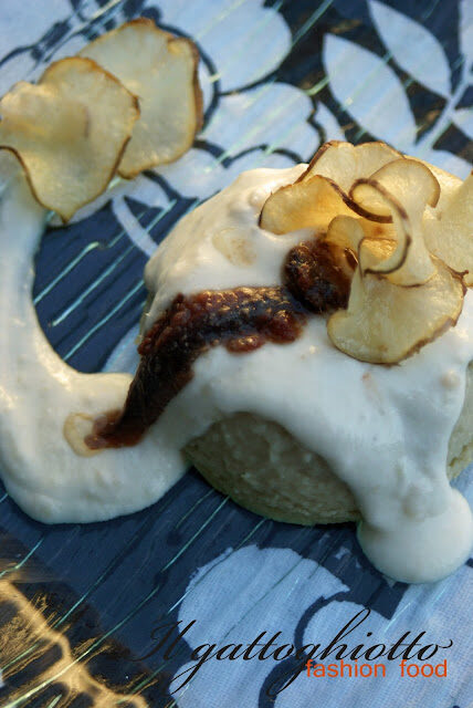 Tortino di topinambur con fonduta di toma e acciughina e…vivailvino!!!