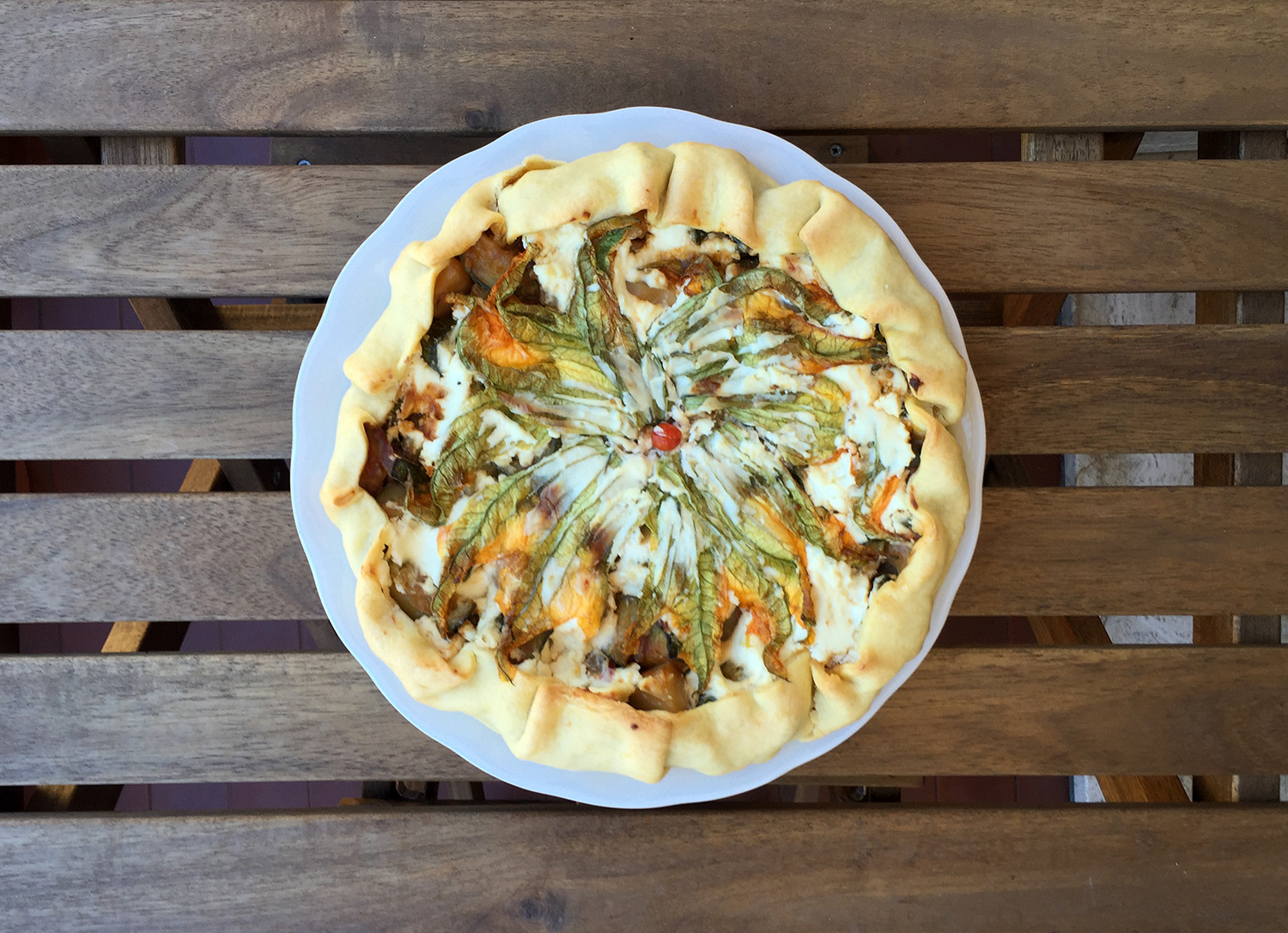 Tortino estivo con zucchine e robiola