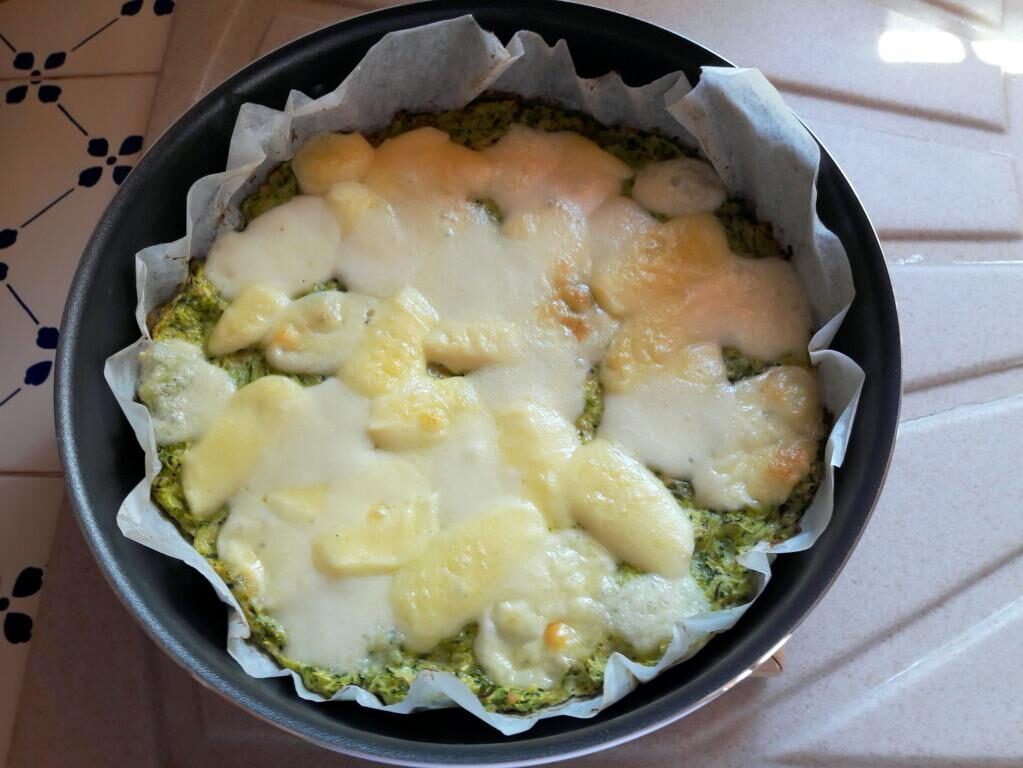 Tortino filante di zucchine e mozzarella