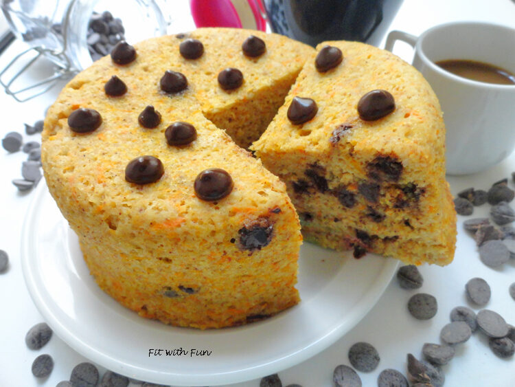 Tortino light zucca e cioccolato al microonde