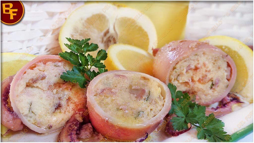 Totani ripieni con patate al profumo di pompelmo