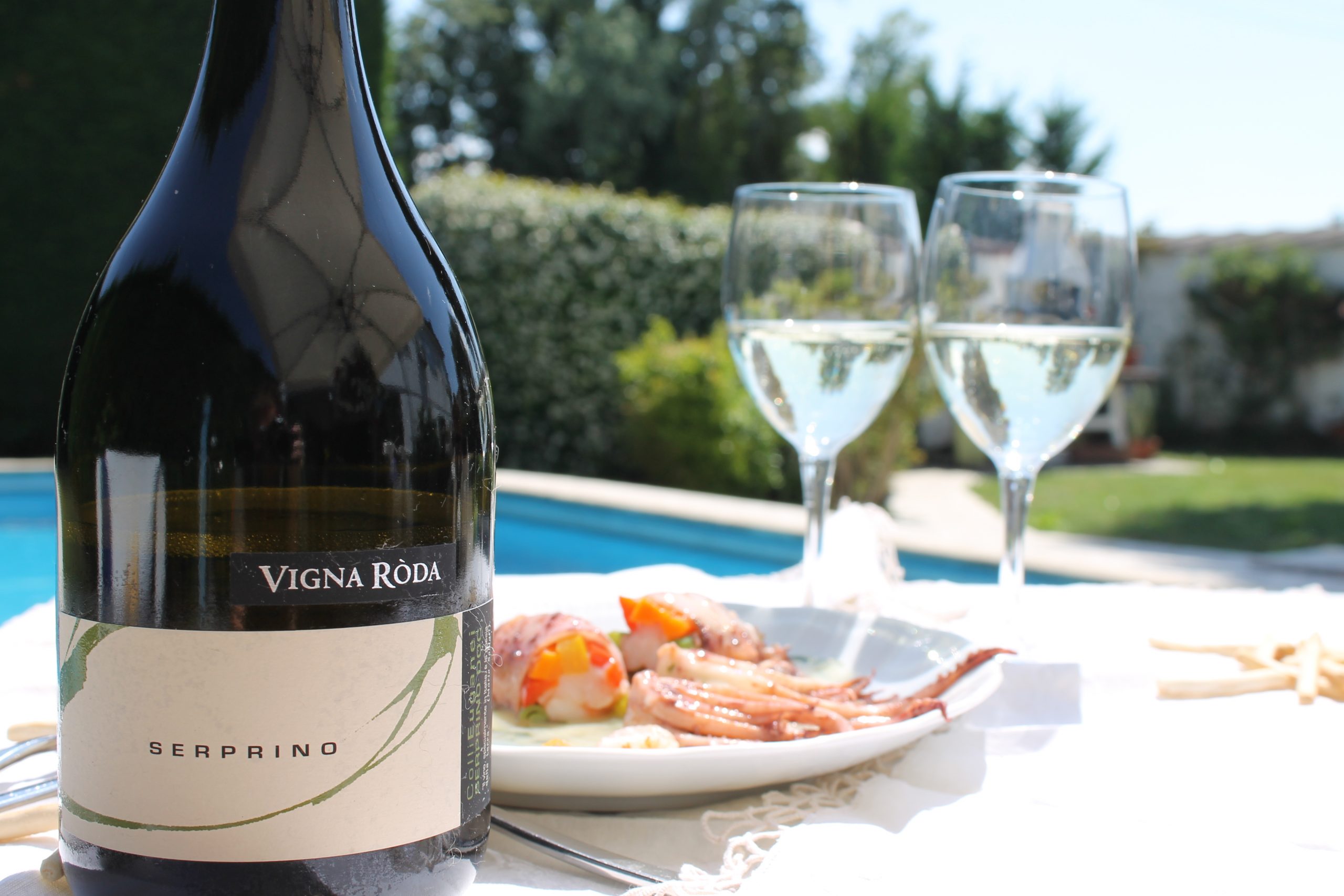Totani ripieni su riduzione di serprino vigna ròda