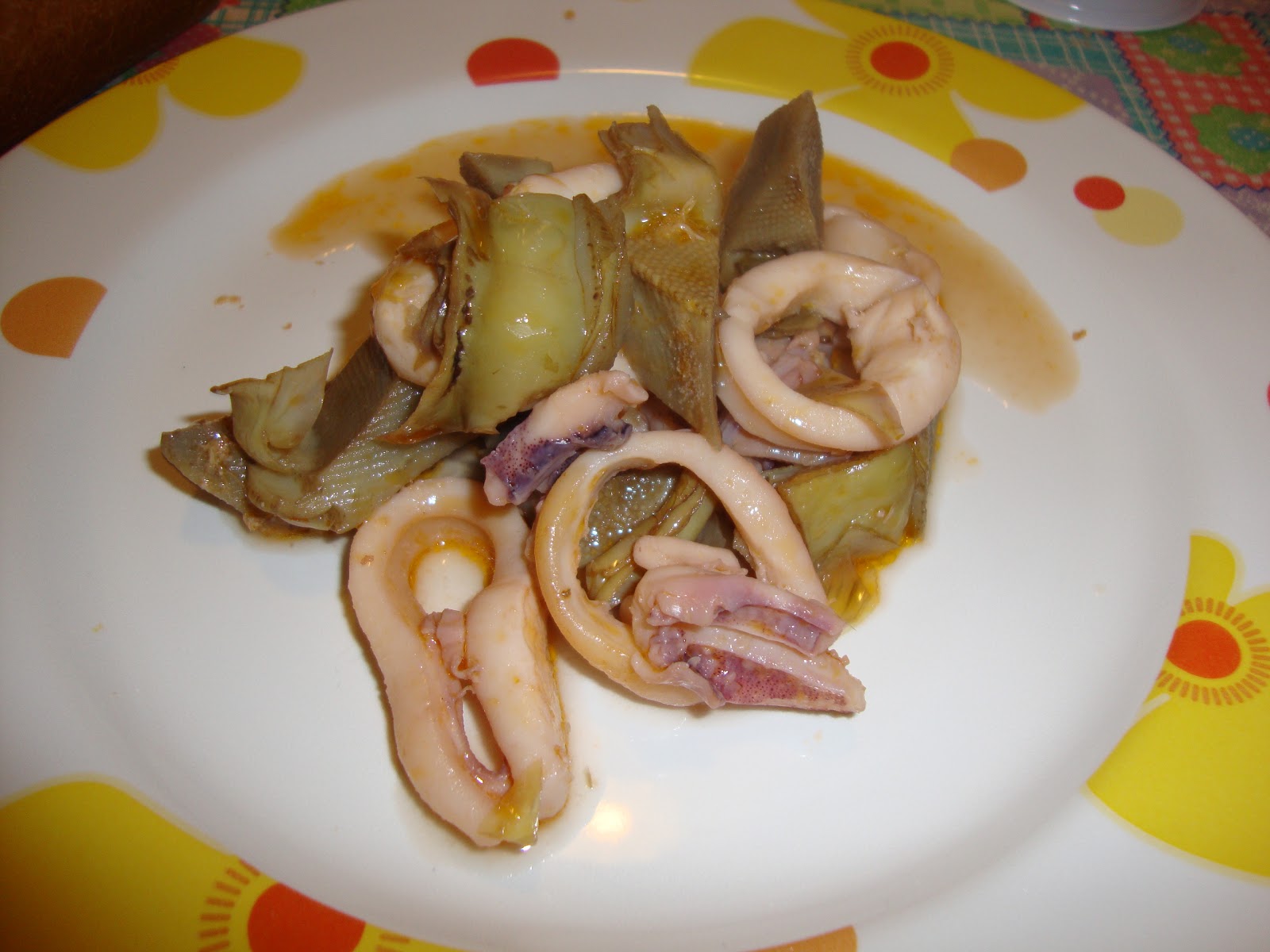 Totano con carciofi