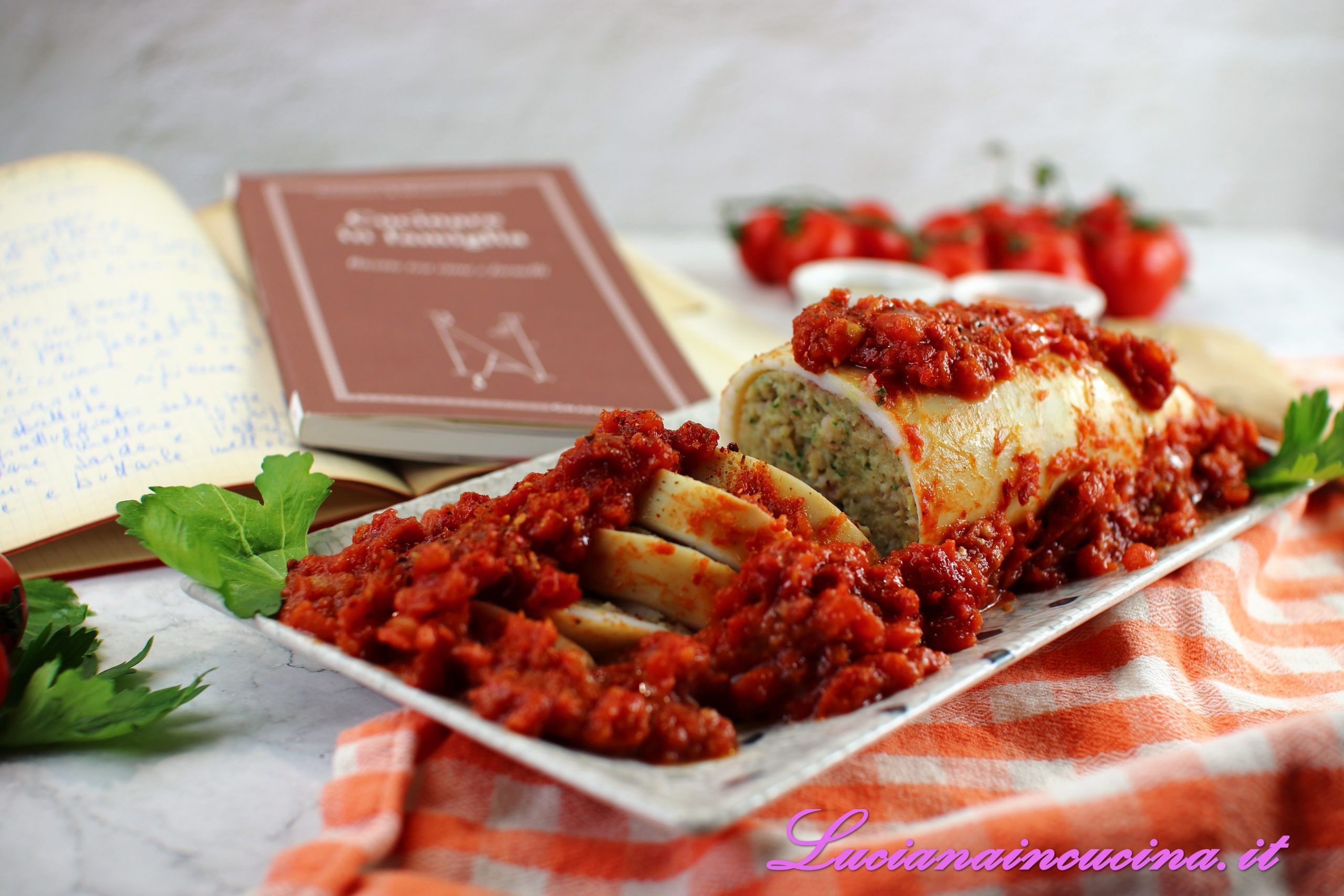 Totano ripieno al sugo