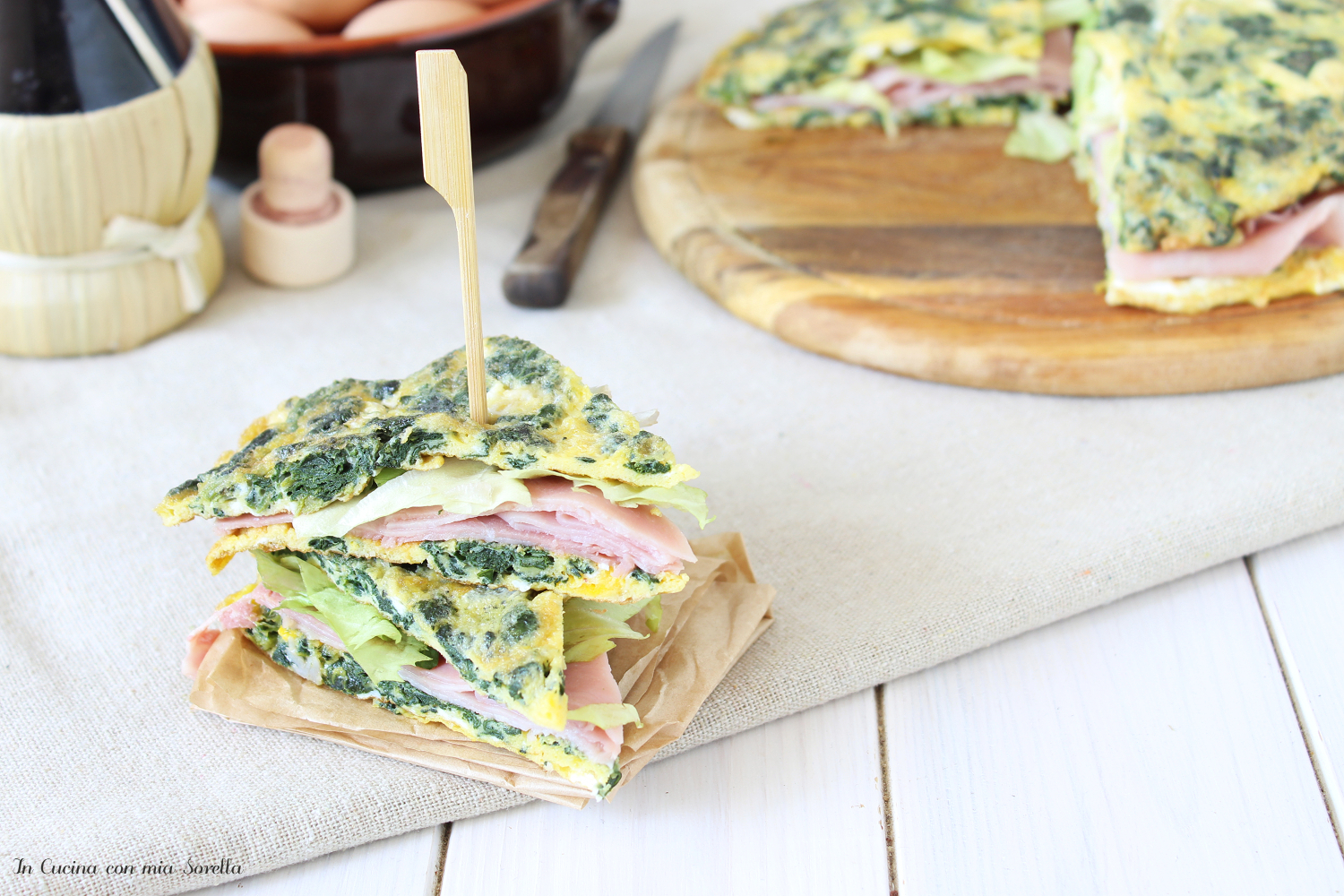 Tramezzini di frittata alle erbette