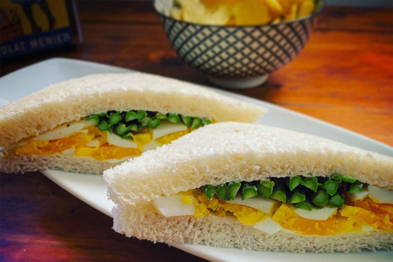 Tramezzini uova e asparagi