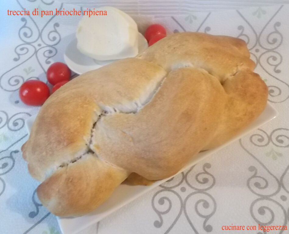 Treccia di pan brioche ripiena – lievito madre