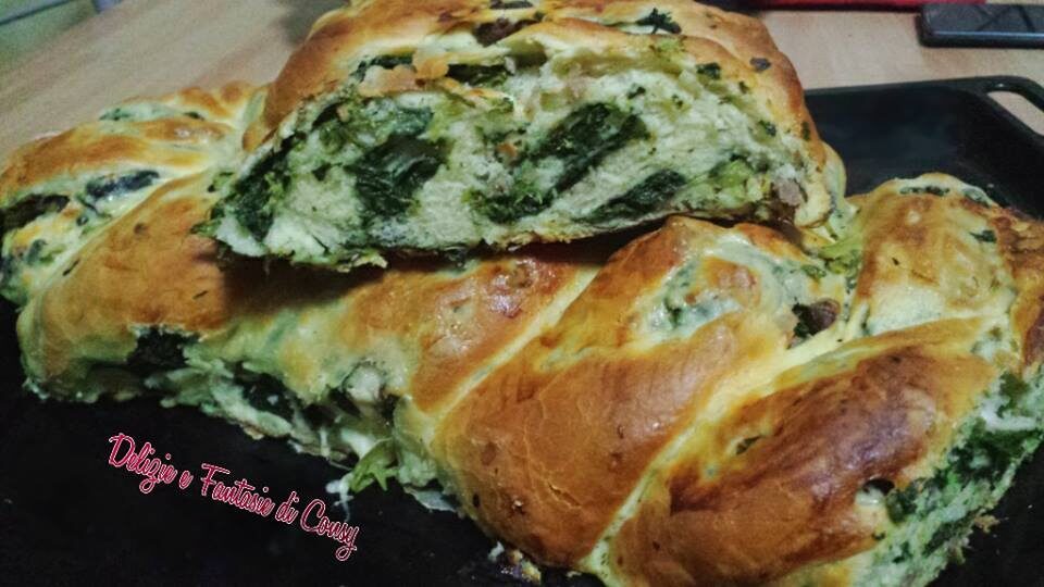 Treccia di pan brioche ripiena