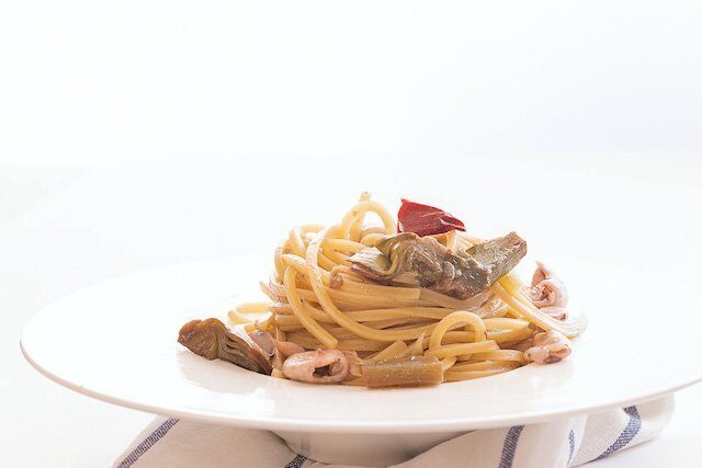 Trighetto moscardini e carciofi