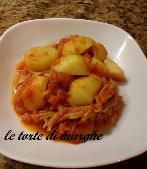 Trippa con patate piatto tipico lucano..