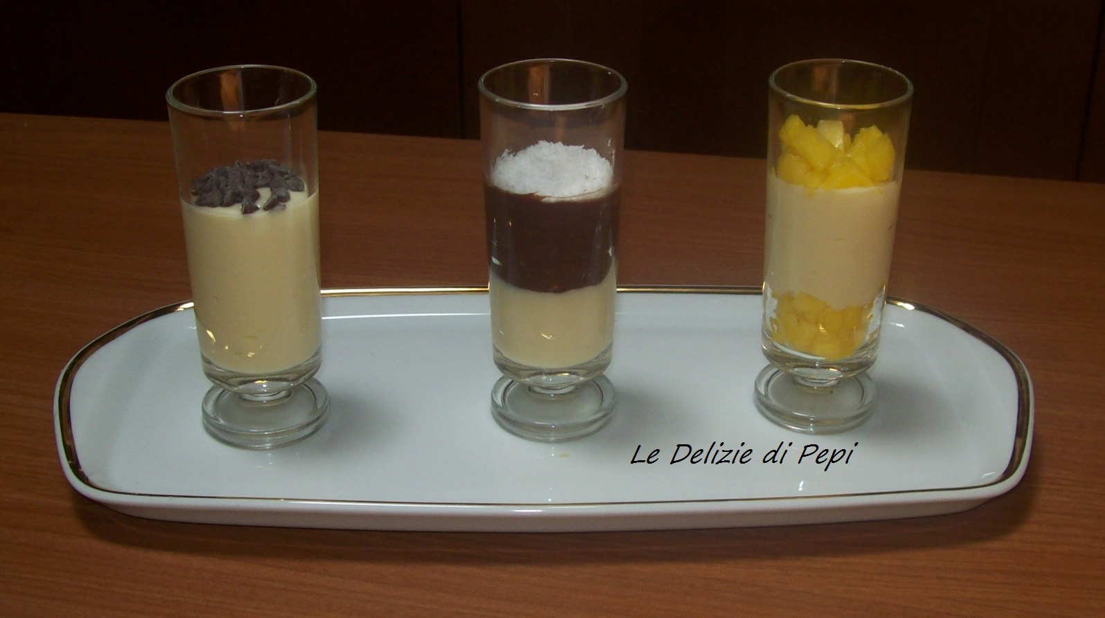 Tris di crema allo yogurt