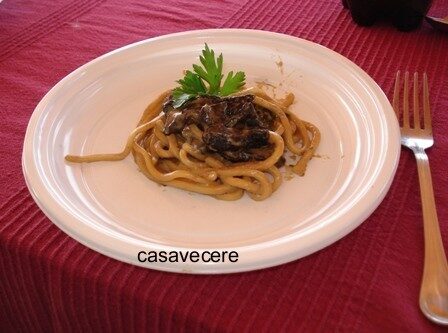 Troccoli caserecci ai funghi porcini (per 4)