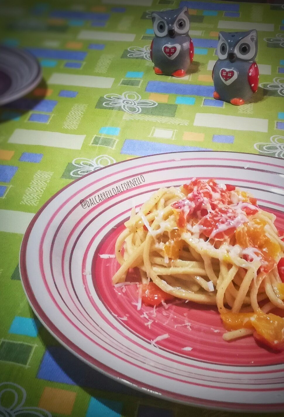 Troccoli con peperoni e scamorza