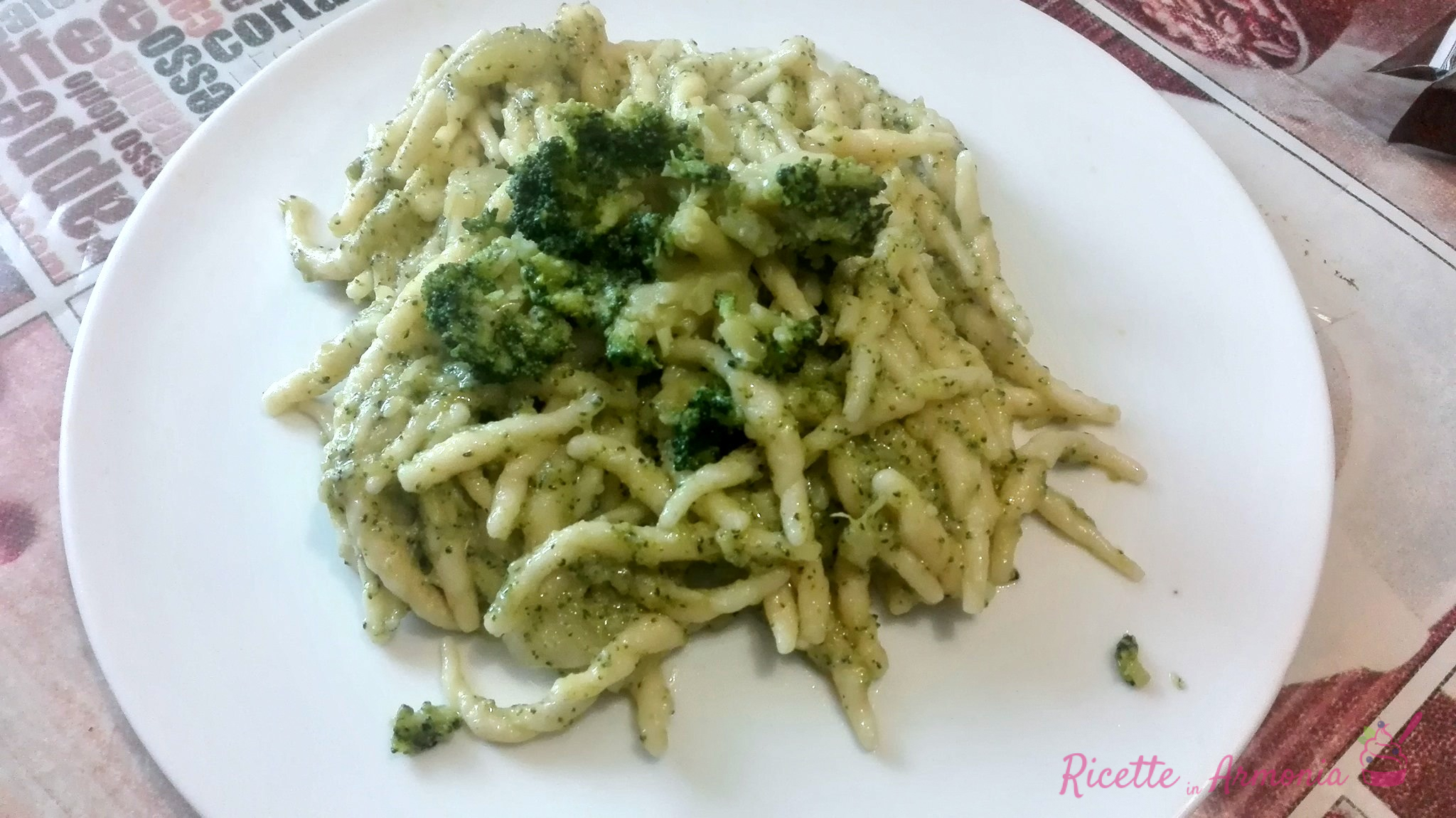 Trofie con broccoletti verdi