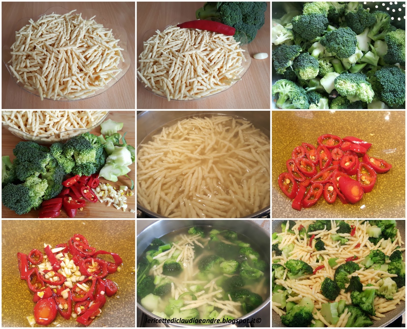 Trofie con broccolo e peperoncino piccante, piatto veloce