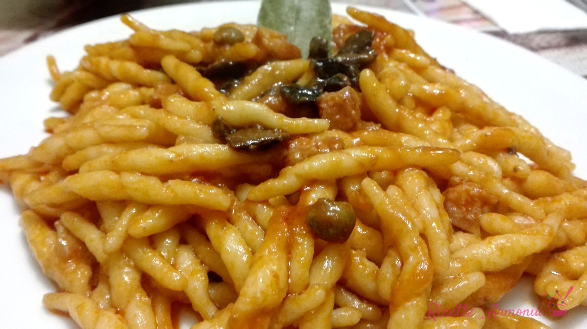 Trofie di grano duro all’arrabbiata
