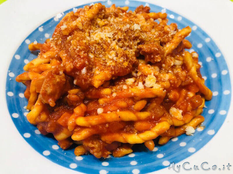 Trofie risottate con sugo alla salsiccia con companion moulinex