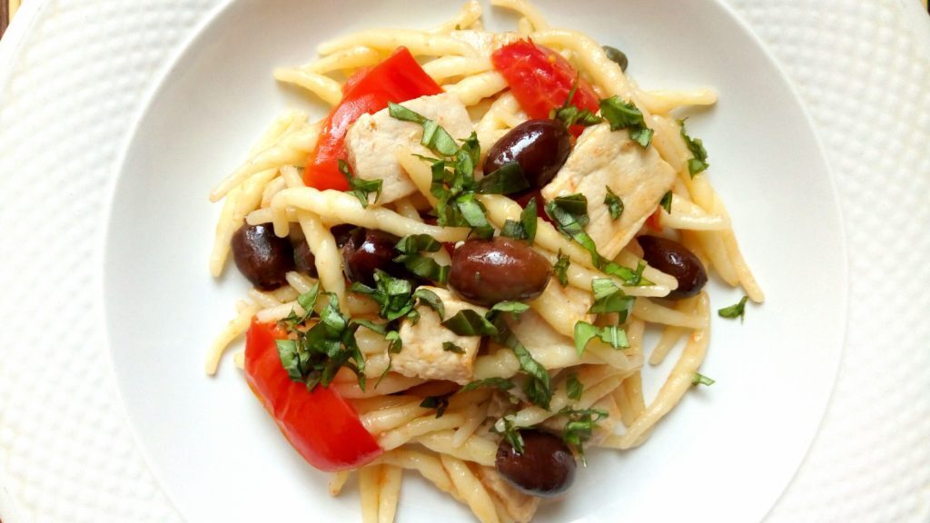 Trofiette spada e olive taggiasche