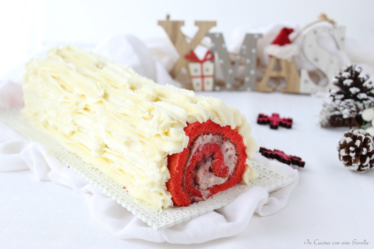 Tronchetto ai lamponi e mascarpone