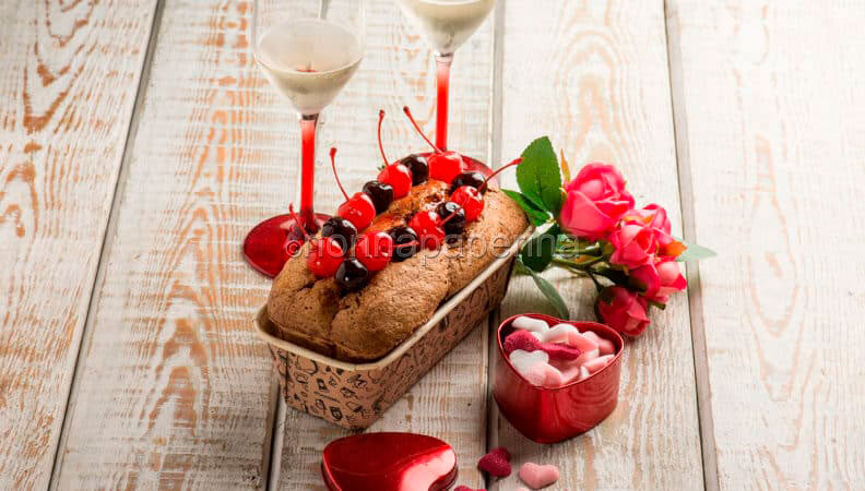 Tronchetto al grano saraceno e amarene per san valentino