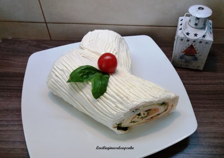 Tronchetto con zucchine grigliate e salmone