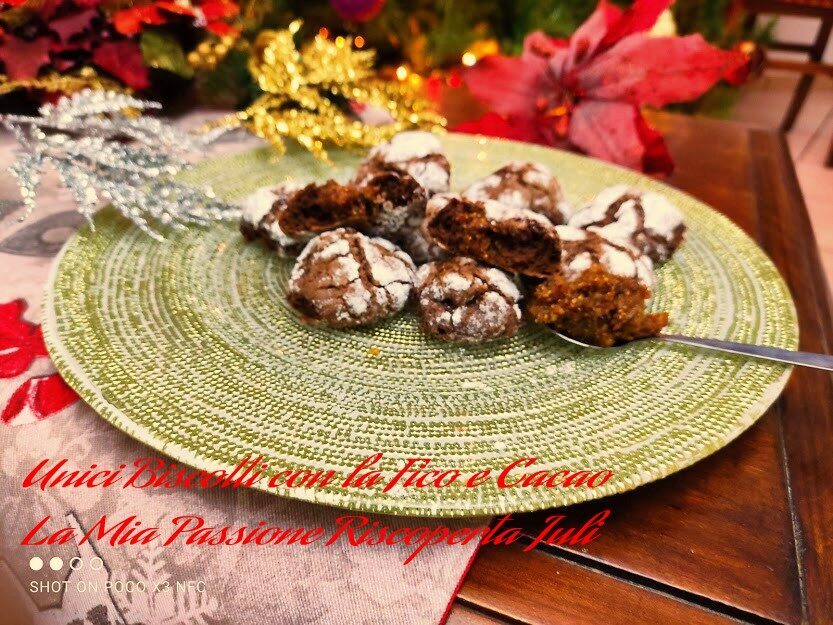 unici biscotti con la fico e cacao
