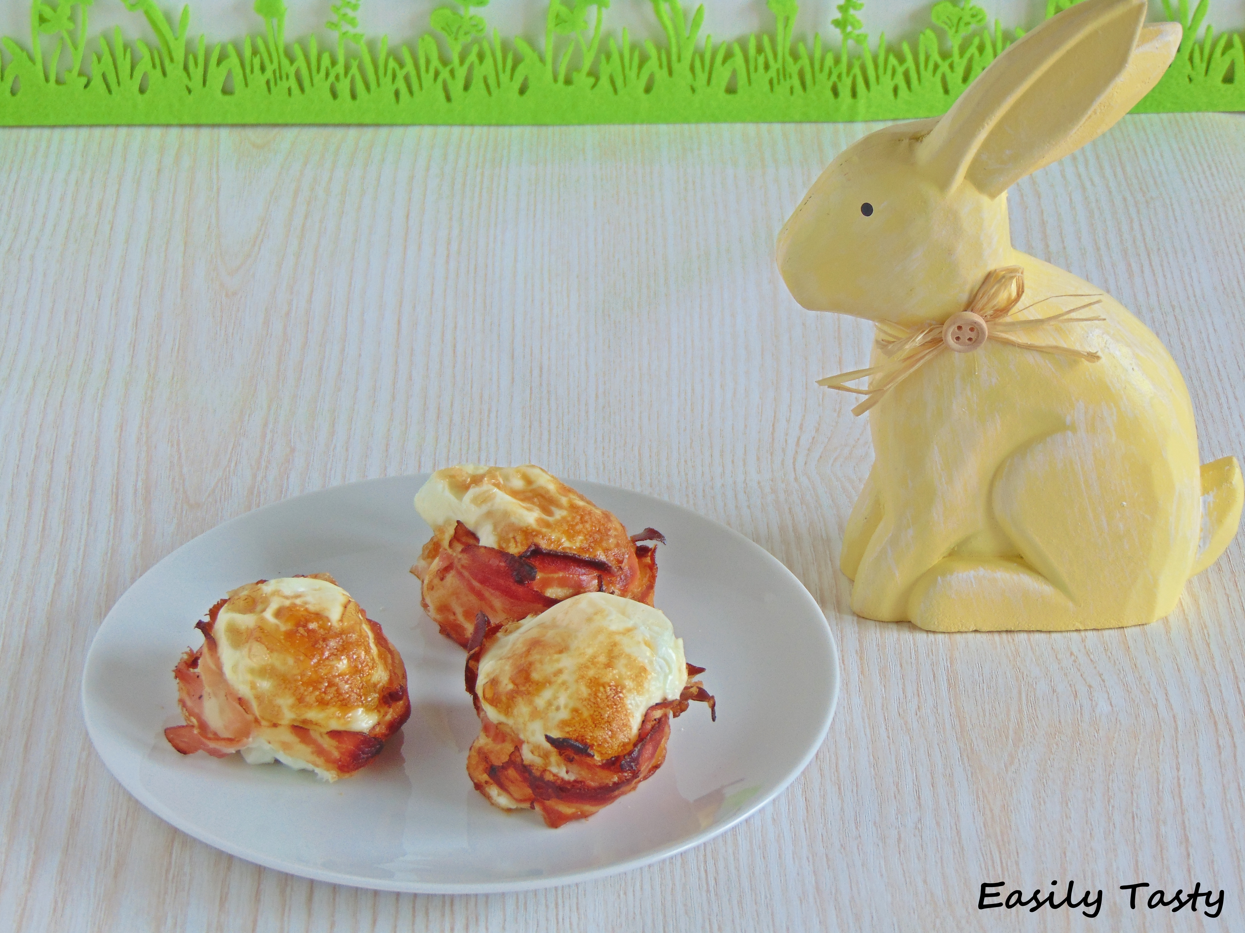 Uova al forno con pancetta